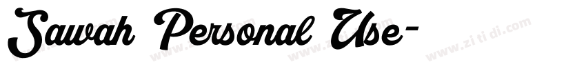 Sawah Personal Use字体转换